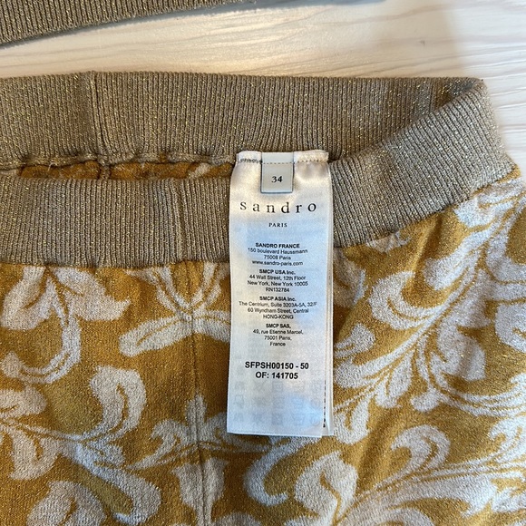 Sandro gold and white, two piece shorts and crop top - Picture 6 of 9